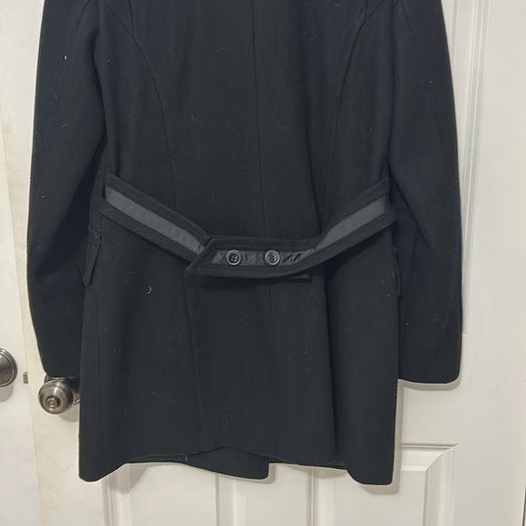 Marc Jacobs New York Double-Breasted peacoat Coat size 6 black wool blend - Picture 4 of 8